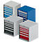 Schäfer Shop Select Schubladenschrank 27-27, 6 Schübe, bis 75 kg, B 564 x T 572 x H 700 mm, anthrazitgrau/weißaluminium 