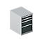 Schäfer Shop Select Schubladenschrank 27-36, 4 Schübe, bis 75 kg, B 564 x T 725 x H 800 mm, anthrazitgrau/weißaluminium