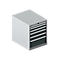Schäfer Shop Select Schubladenschrank 27-36, 6 Schübe, bis 200 kg, B 564 x T 725 x H 700 mm, anthrazitgrau/weißaluminium