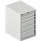 Schäfer Shop Select Schubladenschrank 27-36, 6 Schübe, bis 200 kg, B 564 x T 725 x H 850 mm, lichtgrau/lichtgrau