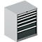 Schäfer Shop Select Schubladenschrank 36-27, 6 Schübe, bis 200 kg, B 717 x T 572 x H 850 mm, weißalu/anthrazitgrau