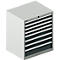 Schäfer Shop Select Schubladenschrank 36-27, 8 Schübe, bis 200 kg, B 717 x T 572 x H 850 mm, lichtgrau/anthrazitgrau