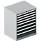 Schäfer Shop Select Schubladenschrank 36-27, 8 Schübe, bis 200 kg, B 717 x T 572 x H 850 mm, weißalu/anthrazitgrau