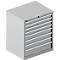Schäfer Shop Select Schubladenschrank 36-27, 8 Schübe, bis 200 kg, B 717 x T 572 x H 850 mm, weißalu