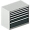 Schäfer Shop Select Schubladenschrank 54-27, 6 Schübe, bis 200 kg, B 1023 x T 572 x H 850 mm, lichtgrau/anthrazitgrau