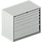 Schäfer Shop Select Schubladenschrank 54-27, 6 Schübe, bis 200 kg, B 1023 x T 572 x H 850 mm, lichtgrau