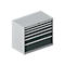 Schäfer Shop Select Schubladenschrank 54-27, 6 Schübe, bis 75 kg, B 1023 x T 572 x H 850 mm, weißalu/anthrazitgrau