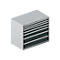 Schäfer Shop Select Schubladenschrank 64-36, 7 Schübe, bis 75 kg, B 1193 x T 725 x H 1000 mm, weißalu/anthrazitgrau