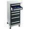 Schäfer Shop Select Schubladenschrank SFR 70, 7 Schübe, mit Rollen, weißaluminium RAL 9006 anthrazitgrau RAL 7016