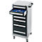 Schäfer Shop Select Schubladenschrank SFR 70, 7 Schübe, mit Rollen, weißaluminium RAL 9006 anthrazitgrau RAL 7016