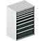 Schäfer Shop Select Schubladenschrank WSK 54-36, Stahl, 8 Schübe, bis 200 kg, B 1023 x T 725 x H 1000 mm, lichtgrau/anthrazitgrau
