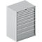 Schäfer Shop Select Schubladenschrank WSK 54-36, Stahl, 8 Schübe, bis 200 kg, B 1023 x T 725 x H 1000 mm, weissaluminium/weissaluminium