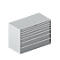 Schäfer Shop Select Schubladenschrank WSK 78–36 E, Stahl, 7 Schübe, 200 kg Traglast, B 1431 mm x T 725 mm x H 1000 mm, weißalu/weißalu