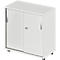 Schäfer Shop Select Schuifdeurkast LOGIN, 2 ordnerhoogten, B 800 x D 420 x H 744 mm, lichtgrijs/lichtgrijs