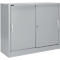 Schäfer Shop Select Schuifdeurkast MS iCONOMY, staal, 3 ordnerhoogten, B 1200 x D 400 x H 1215 mm, wit aluminium RAL 9006
