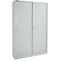 Schäfer Shop Select Schuifdeurkast MS iCONOMY, staal, 5 ordnerhoogten, B 1200 x D 400 x H 1935 mm, lichtgrijs RAL 7035