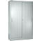 Schäfer Shop Select Schuifdeurkast MS iCONOMY, staal, 5 ordnerhoogten, B 1200 x D 400 x H 1935 mm, wit aluminium RAL 9006