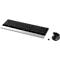 Schäfer Shop Select Set économique Clavier sans fil &amp; souris sans fil Highline, QWERTZ, repose-poignets, souris à 5 touches, jusqu'à 1600 dpi, jusqu'à 10 m, noir-argenté
