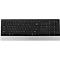 Schäfer Shop Select Set économique Clavier sans fil &amp; souris sans fil Highline, QWERTZ, repose-poignets, souris à 5 touches, jusqu'à 1600 dpi, jusqu'à 10 m, noir-argenté