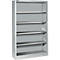 Schäfer Shop Select Shelf AS 2412, con 4 estantes de altura regulable, ancho 1200 x fondo 400 x alto 1935 mm, chapa de acero, aluminio blanco RAL 9006
