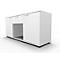 Schäfer Shop Select Sideboard, 2 portes + tiroir, verrouillable, Aggloméré, l. 1500 x P 420 x H 663 mm, blanc