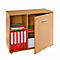 Schäfer Shop Select Sideboard, à porte pivotante, verrouillable, panneau de particules, l. 800 x P 420 x H 663 mm, réglable à droite, décor hêtre
