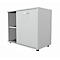 Schäfer Shop Select Sideboard, à porte pivotante, verrouillable, panneau de particules, l. 800 x P 420 x H 663 mm, réglable à droite, gris clair