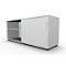 Schäfer Shop Select Sideboard, avec porte coulissante, verrouillable, aggloméré, l. 1600 x P 500 x H 663 mm, réglable à droite, gris clair