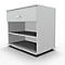 Schäfer Shop Select Sideboard, met schuiflade, afsluitbaar, spaanplaat, B 800 x D 420 x H 663 mm, lichtgrijs