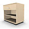 Schäfer Shop Select Sideboard, mit Schublade, abschließbar, Spanplatte, B 800 x T 420 x H 663 mm, Ahorn