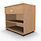 Schäfer Shop Select Sideboard, mit Schublade, abschließbar, Spanplatte, B 800 x T 420 x H 663 mm, Buche
