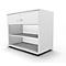 Schäfer Shop Select Sideboard, mit Schublade, abschließbar, Spanplatte, B 800 x T 420 x H 663 mm, weiß