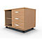 Schäfer Shop Select Sideboard mobile, étagère + 3 tiroirs + tiroir-plumier, l. 800, réglable à droite, hêtre