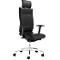 Schäfer Shop Select Siège de bureau SSI PROLINE P3 DELUXE, mécanisme synchrone, sans accoudoirs, assise capitonnée confortable, avec repose-tête