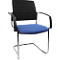 Schäfer Shop Select silla basculante SSI Proline Visit S2, ergonómica, con reposabrazos, apilable hasta 4 piezas, ancho 480 x fondo 480 x alto 480 mm, azul/negro