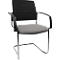 Schäfer Shop Select silla basculante SSI Proline Visit S2, ergonómica, con reposabrazos, apilable hasta 4 piezas, ancho 480 x fondo 480 x alto 480 mm, gris/negro