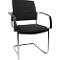 Schäfer Shop Select silla basculante SSI Proline Visit S2, ergonómica, con reposabrazos, apilable hasta 4 piezas, ancho 480 x fondo 480 x alto 480 mm, negro/negro