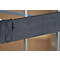 Schäfer Shop Select Spannband gummitex® BASIC, für Rollboxen BASICline, Spannweite 750 mm, 1 Drahthaken & 1 Drahtöse, UV-beständig, L 560 x B 50 mm, PE-Fasern & Gummi, dunkelgrau