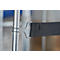 Schäfer Shop Select Spannband gummitex® BASIC, für Rollboxen BASICline, Spannweite 750 mm, 1 Drahthaken & 1 Drahtöse, UV-beständig, L 560 x B 50 mm, PE-Fasern & Gummi, dunkelgrau