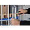 Schäfer Shop Select Spannband gummitex® BASIC, für Rollboxen BASICline, Spannweite 750 mm, 1 Drahthaken & 1 Drahtöse, UV-beständig, L 560 x B 50 mm, PE-Fasern & Gummi, dunkelgrau