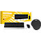 Schäfer Shop Select Sparset Funkastatur-/Maus HIGHLINE + ergonomisches Mauspad, QWERTZ, Handballenauflagen, 5 Tasten, bis 1600 dpi, bis 10 m