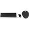 Schäfer Shop Select Sparset Funkastatur-/Maus HIGHLINE + ergonomisches Mauspad, QWERTZ, Handballenauflagen, 5 Tasten, bis 1600 dpi, bis 10 m