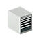 Schäfer Shop Select SSI SCHÄFER ladekast 27-36, 6 schuifladen, tot 75 kg, B 564 x D 725 x H 700 mm, antracietgrijs/lichtgrijs
