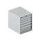 Schäfer Shop Select SSI SCHÄFER ladekast 27-36, 6 schuifladen, tot 75 kg, B 564 x D 725 x H 700 mm, blank aluminium/wit aluminium
