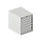 Schäfer Shop Select SSI SCHÄFER ladekast 27-36, 6 schuifladen, tot 75 kg, B 564 x D 725 x H 700 mm, lichtgrijs/lichtgrijs