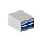 Schäfer Shop Select SSI SCHÄFER Schubladenschrank 27-36, 3 Schübe, bis 200 kg, B 564 x T 725 x H 400 mm, enzianblau/weißaluminium