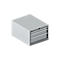 Schäfer Shop Select SSI SCHÄFER Schubladenschrank 27-36, 3 Schübe, bis 200 kg, B 564 x T 725 x H 400 mm, weißaluminium/weißaluminium
