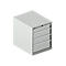 Schäfer Shop Select SSI SCHÄFER Schubladenschrank 27-36, 4 Schübe, bis 200 kg, B 564 x T 725 x H 700 mm, lichtgrau/lichtgrau