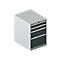 Schäfer Shop Select SSI SCHÄFER Schubladenschrank 27-36, 4 Schübe, bis 200 kg, B 564 x T 725 x H 800 mm, anthrazitgrau/weißaluminium