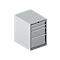 Schäfer Shop Select SSI SCHÄFER Schubladenschrank 27-36, 4 Schübe, bis 200 kg, B 564 x T 725 x H 800 mm, weißaluminium/weißaluminium